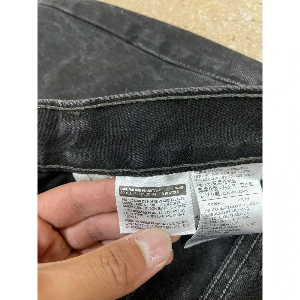 Levis 505 Jeans Mens 38x32 Black‎ Denim Straight Leg Zip Fly PC9 00505-0260
